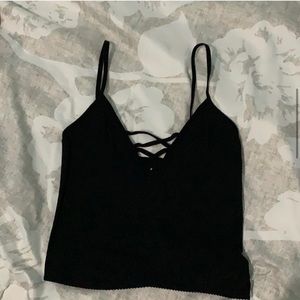 black tight fitted tank-top from aeropostale/size small/worn once/$5